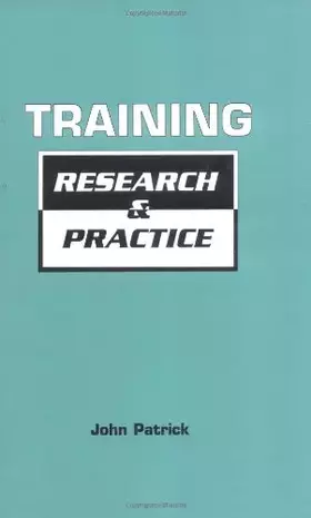 Couverture du produit · Training: Research and Practice