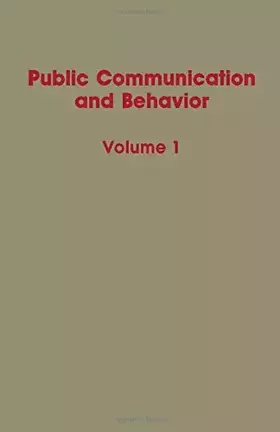 Couverture du produit · Public Communication and Behavior (Vol 1)