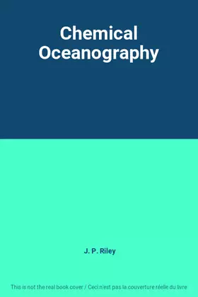 Couverture du produit · Chemical Oceanography