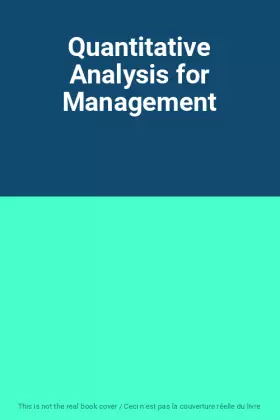 Couverture du produit · Quantitative Analysis for Management