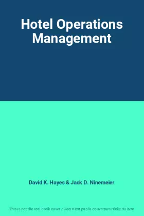 Couverture du produit · Hotel Operations Management