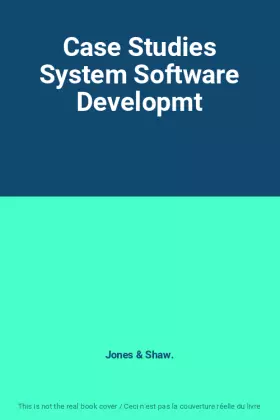 Couverture du produit · Case Studies System Software Developmt