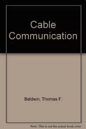 Couverture du produit · Cable Communication