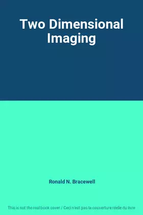 Couverture du produit · Two Dimensional Imaging