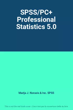 Couverture du produit · SPSS/PC+ Professional Statistics 5.0