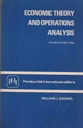 Couverture du produit · Economic Theory and Operations Analysis