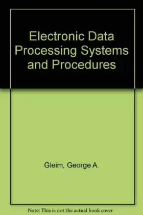 Couverture du produit · Electronic data processing systems and procedures