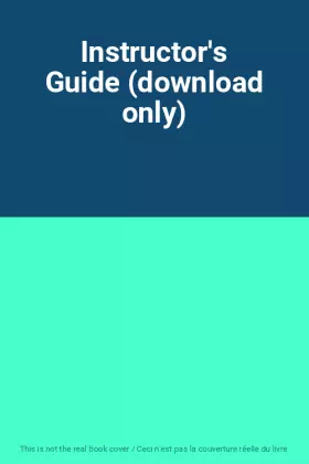 Couverture du produit · Instructor's Guide (download only)