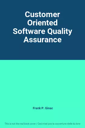 Couverture du produit · Customer Oriented Software Quality Assurance