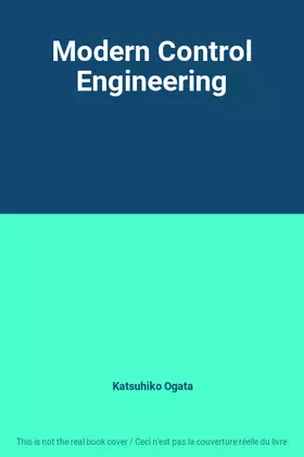 Couverture du produit · Modern Control Engineering