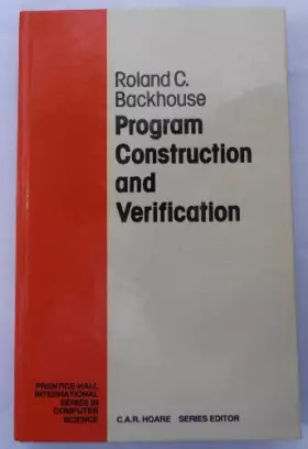 Couverture du produit · Programme Construction and Verification