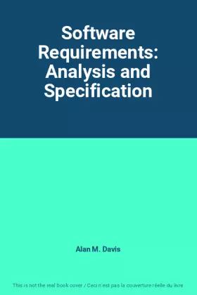 Couverture du produit · Software Requirements: Analysis and Specification
