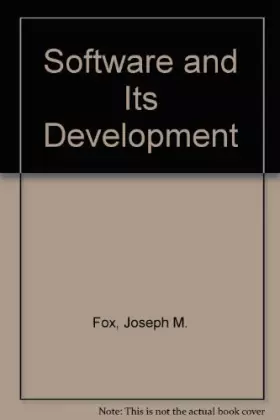 Couverture du produit · Software and Its Development