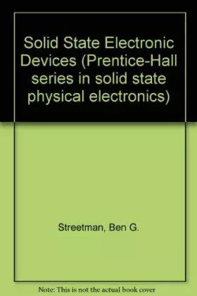 Couverture du produit · Solid State Electronic Devices