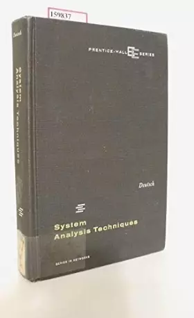 Couverture du produit · System Analysis Techniques