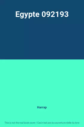 Couverture du produit · Egypte 092193