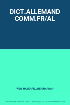 Couverture du produit · DICT.ALLEMAND COMM.FR/AL