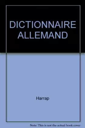 Couverture du produit · DICTIONNAIRE ALLEMAND