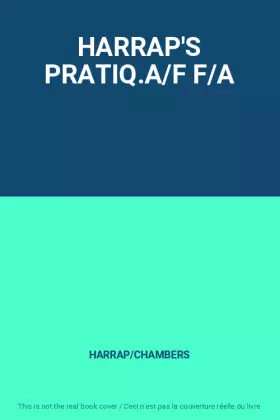 Couverture du produit · HARRAP'S PRATIQ.A/F F/A