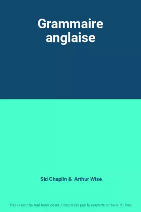Couverture du produit · Grammaire anglaise