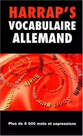 Couverture du produit · Vocabulaire allemand