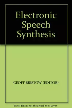 Couverture du produit · Electronic Speech Synthesis