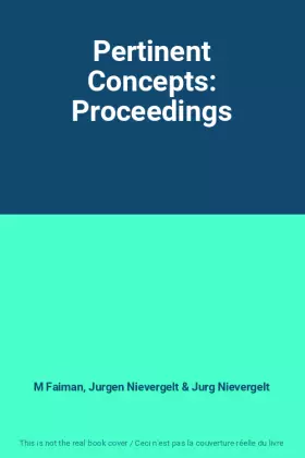 Couverture du produit · Pertinent Concepts: Proceedings