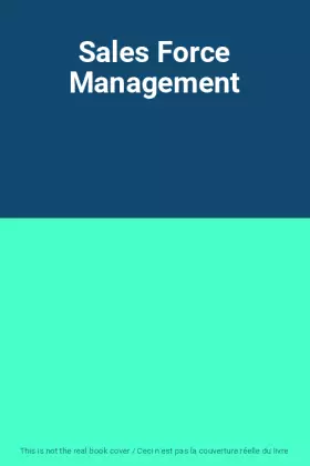 Couverture du produit · Sales Force Management