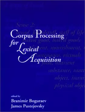 Couverture du produit · Corpus Processing for Lexical Acquisition