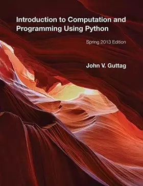 Couverture du produit · Introduction to Computation and Programming Using Python