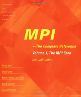 Couverture du produit · MPI – The Complete Reference V 1, The MPI–1 Core 2e