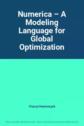 Couverture du produit · Numerica – A Modeling Language for Global Optimization