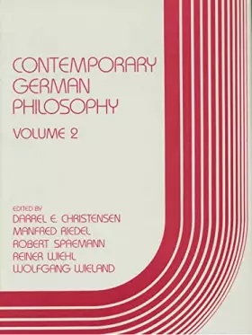 Couverture du produit · Contemporary German Philosophy: Volume 2