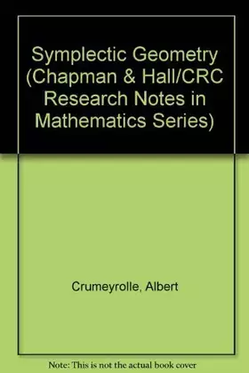 Couverture du produit · Symplectic Geometry (Monographs and Studies in Mathematics)