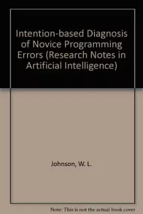 Couverture du produit · Intention-based Diagnosis of Novice Programming Errors