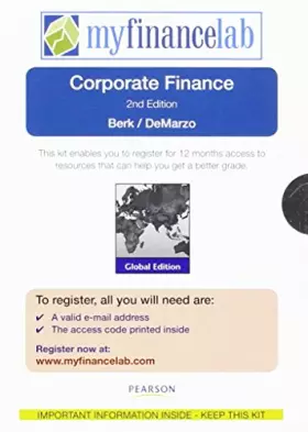 Couverture du produit · Corporate Finance 2e Global Edition Student Access Card
