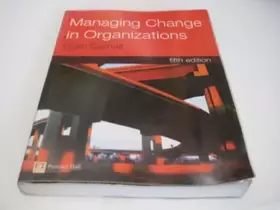 Couverture du produit · Managing Change in Organizations