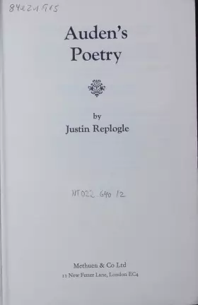 Couverture du produit · Auden's Poetry