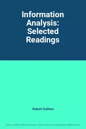 Couverture du produit · Information Analysis: Selected Readings