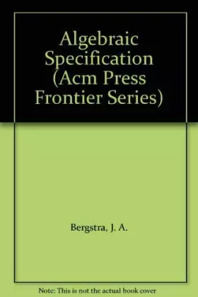 Couverture du produit · Algebraic Specification