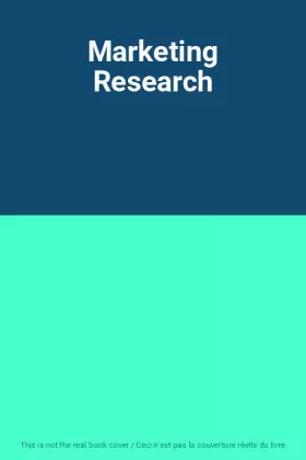 Couverture du produit · Marketing Research