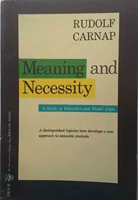 Couverture du produit · Meaning and Necessity