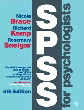 Couverture du produit · Spss for Psychologists