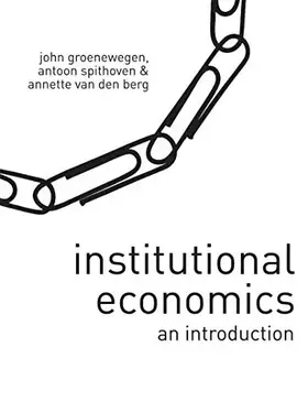 Couverture du produit · Institutional Economics: An Introduction