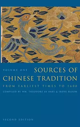 Couverture du produit · Sources of Chinese Tradition (Volume One)
