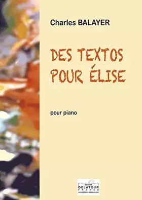 Couverture du produit · Des textos pour elise pour piano