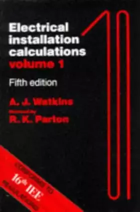 Couverture du produit · Electrical Installation Calculations