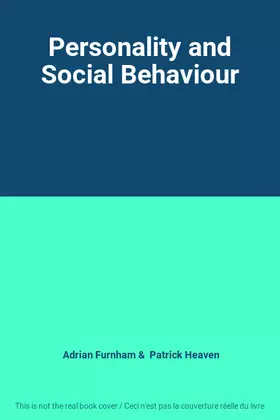 Couverture du produit · Personality and Social Behaviour