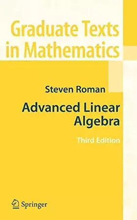 Couverture du produit · Advanced Linear Algebra