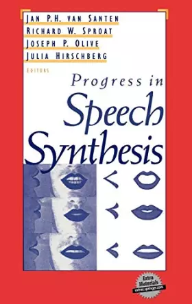 Couverture du produit · Progress in Speech Synthesis